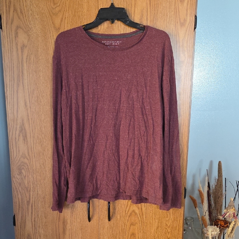 Banana Republic Burgundy Soft Wash Top